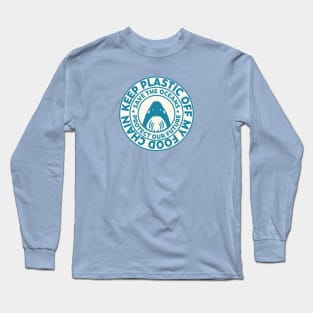 Keep Plastic Off My Food Chain Round Stamp Edition Long Sleeve T-Shirt